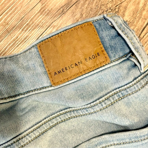 American Eagle Distressed Stretch Denim Blue Jean Jegging Size 06 - Picture 6 of 8